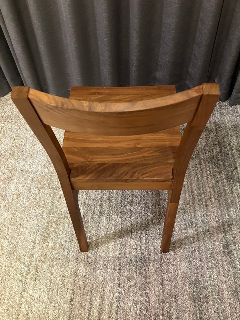 無印良品　無垢材チェア　ウォールナット　2脚セット　椅子のみ
