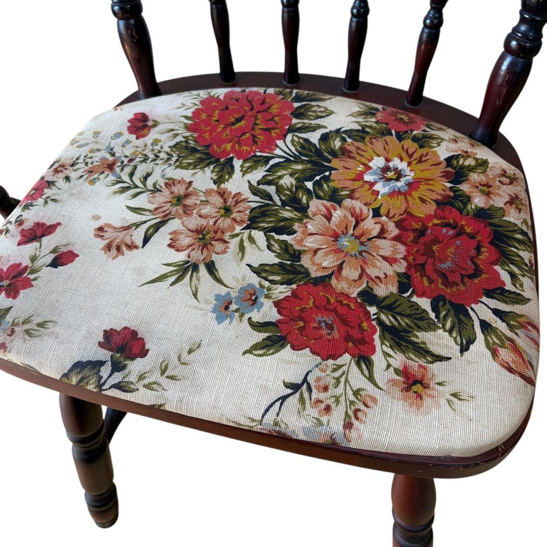 【ちひろ】② MIKIMOKU 2脚セット　椅子　花柄　ヴィンテージ　イス