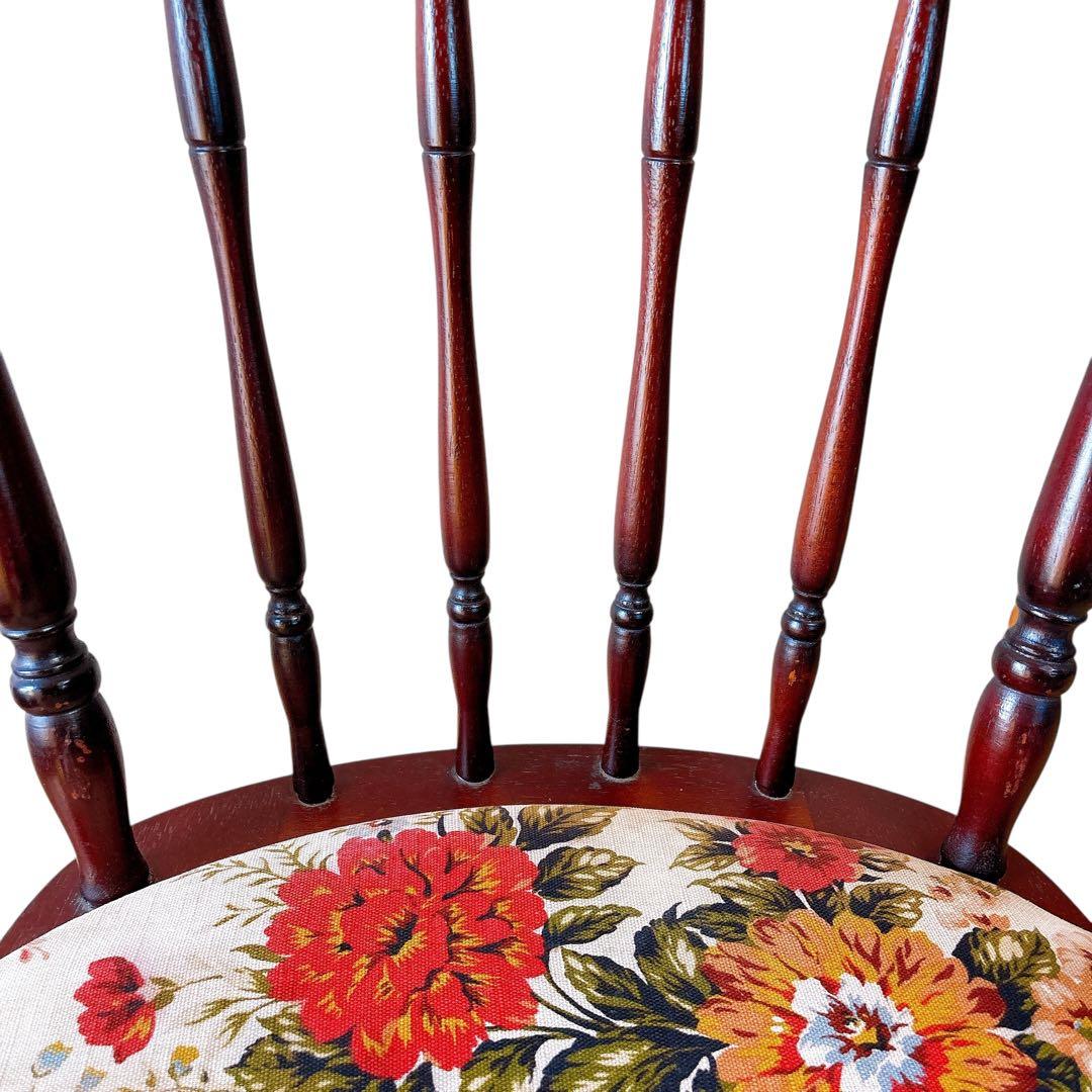 【ちひろ】② MIKIMOKU 2脚セット　椅子　花柄　ヴィンテージ　イス