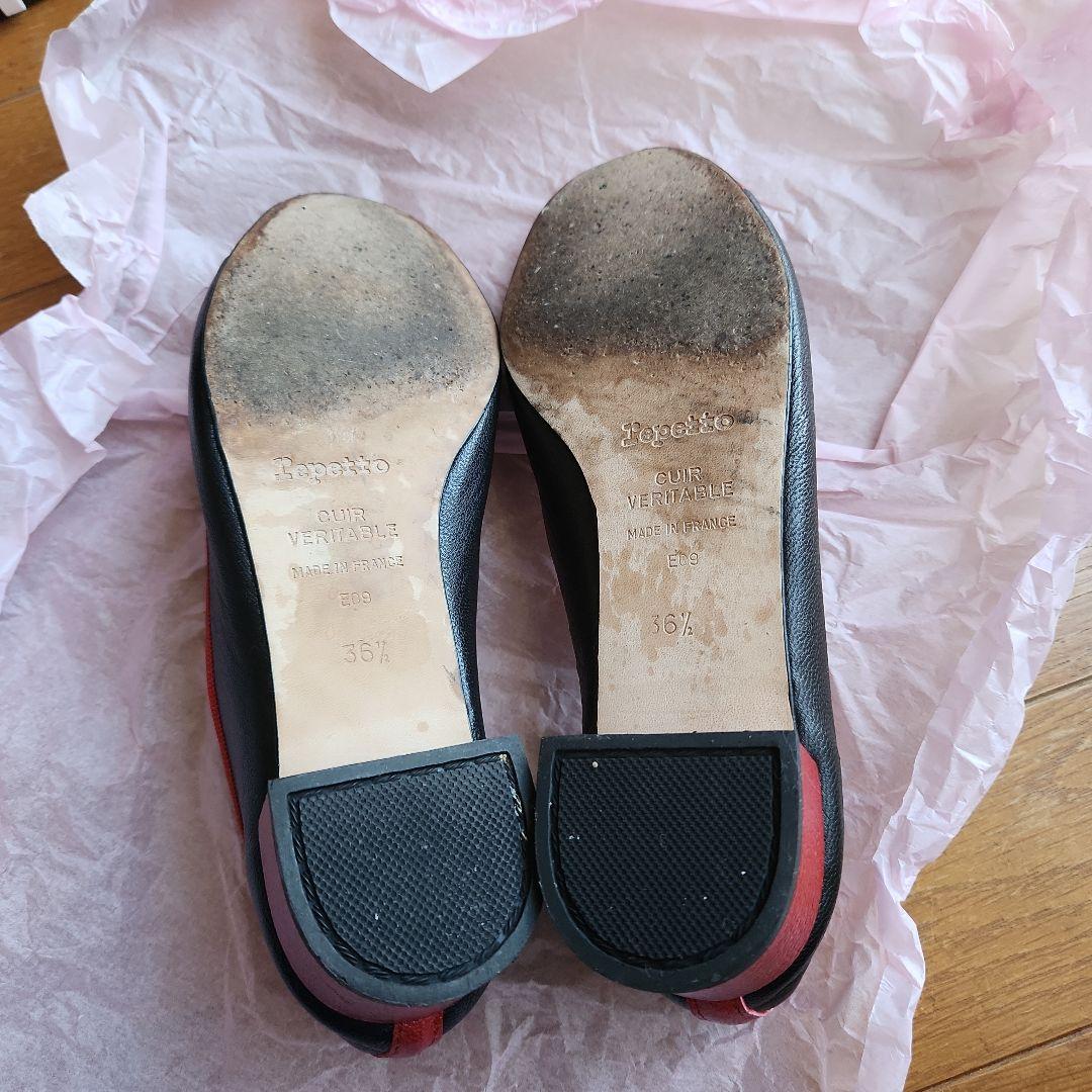 Repetto 赤黒 バレエシューズ 36.5