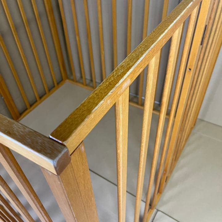 〈天然木〉大型犬、中型犬用ゲージ　犬小屋　折り畳み　サークル　ナチュラル