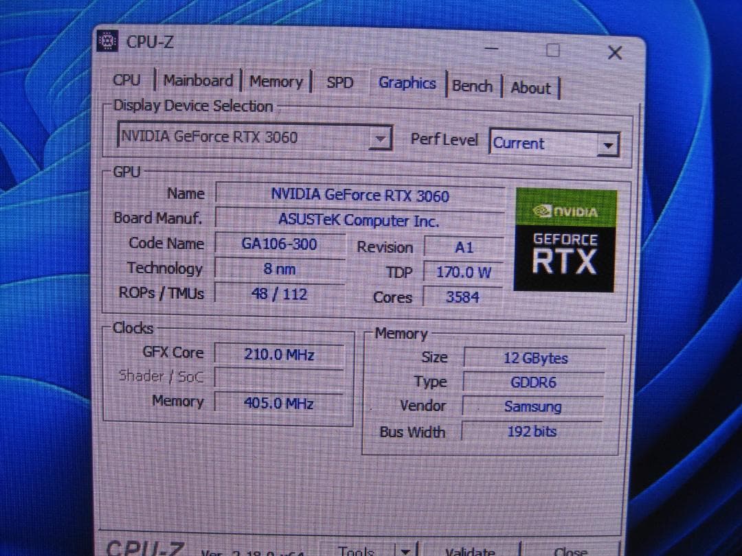中古　ASUS TUF Gaming GeForce RTX 3060 12GB