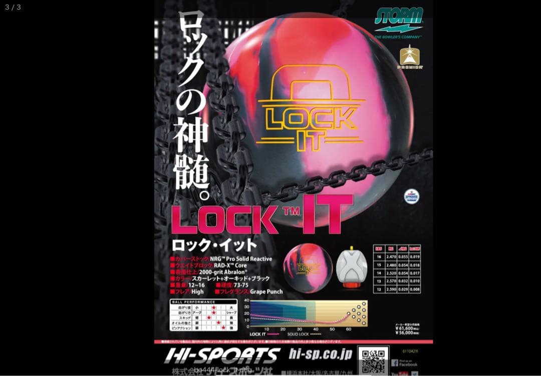ストーム『LOCK IT・ 15 Lb』美品