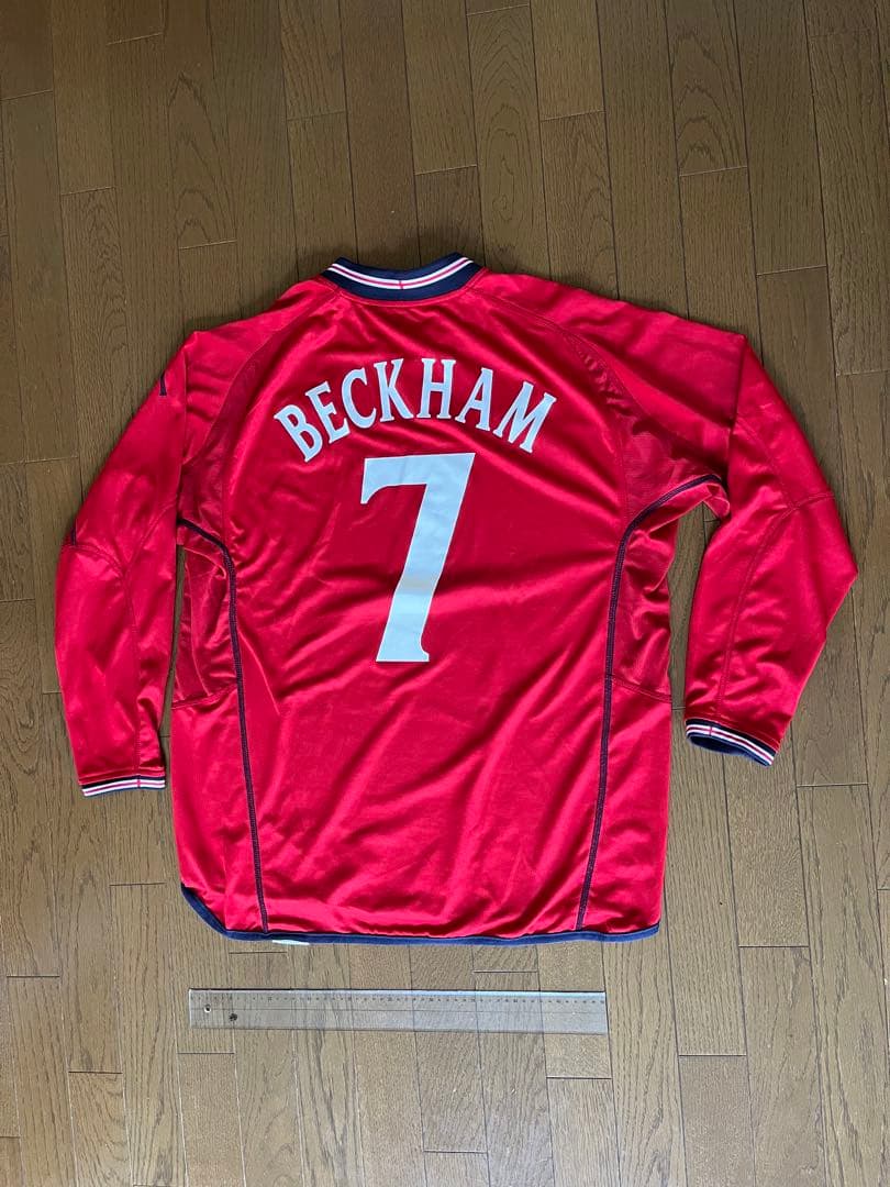 【レア】ベッカム日韓w杯サッカーユニホーム長袖リバーシブルXL