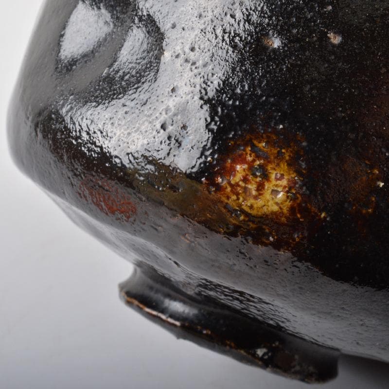 茶道具　楽吉左衛門　長入作　赤黒楽茶碗　書付旦入識箱　M　R7076