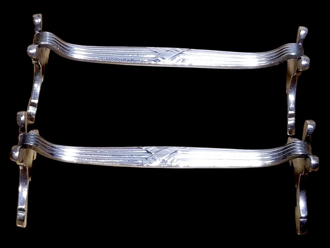 ⭐廃番品⭐クリストフル リュバン ナイフレスト 2本 リボン 箸置き シルバー