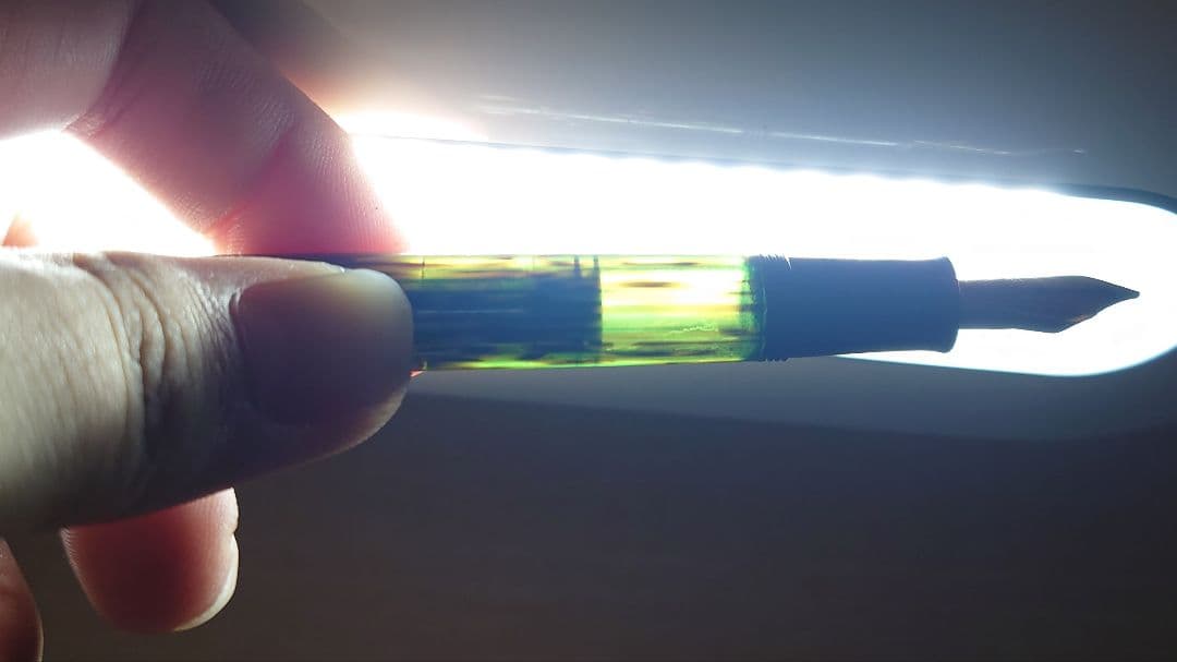 ペリカン 400NN M＆K 茶縞 14C-F 万年筆 中古