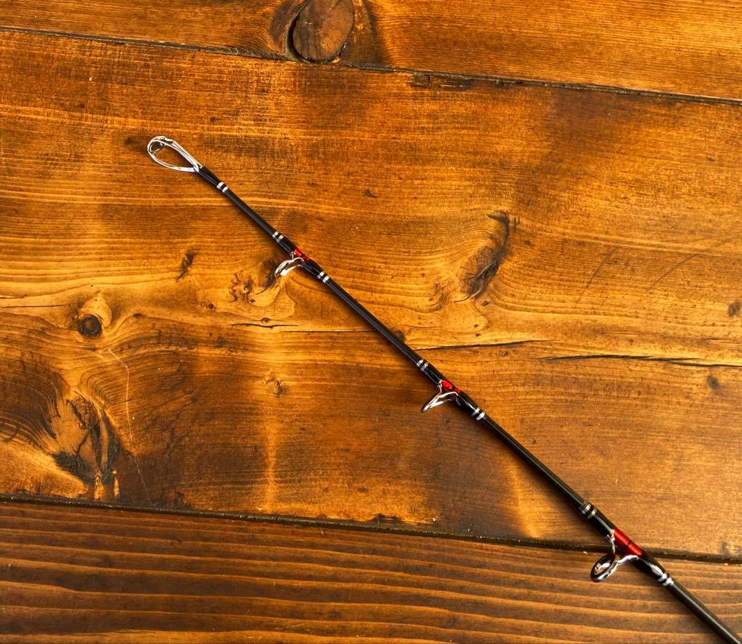 新品未使用　ジギングセット　船釣り　3ピースパックロッド　スロージギング　レッド