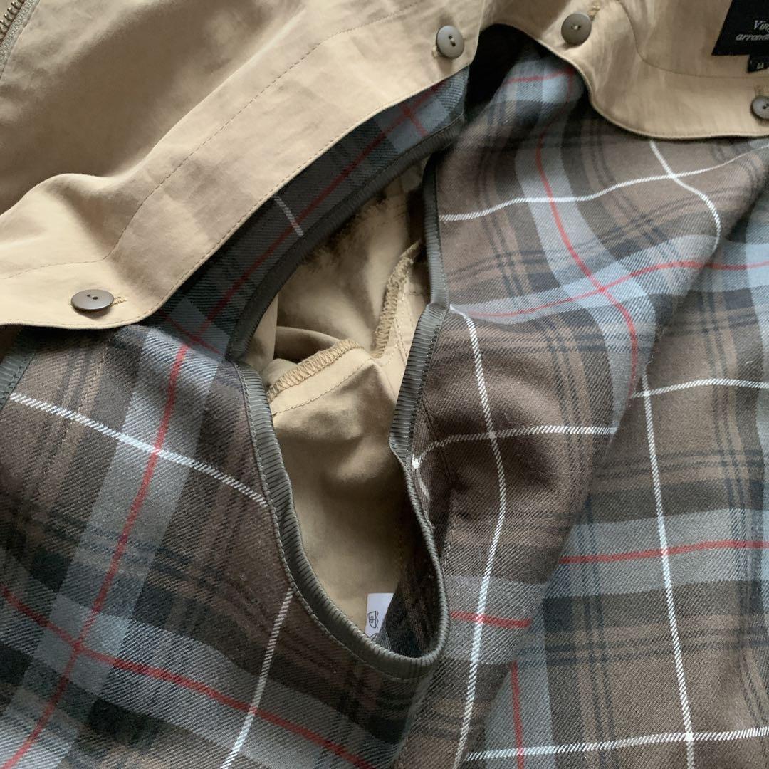 23区 モッズコート ベージュ サイズ44 ラクーンファー　ダブルジップ