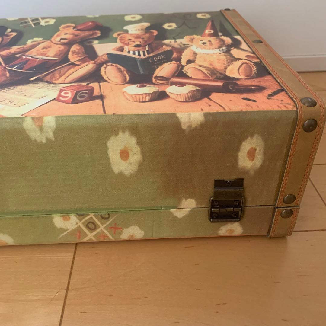 ビンテージ レトロ アンティーク テディベア くま トランク おもちゃ箱