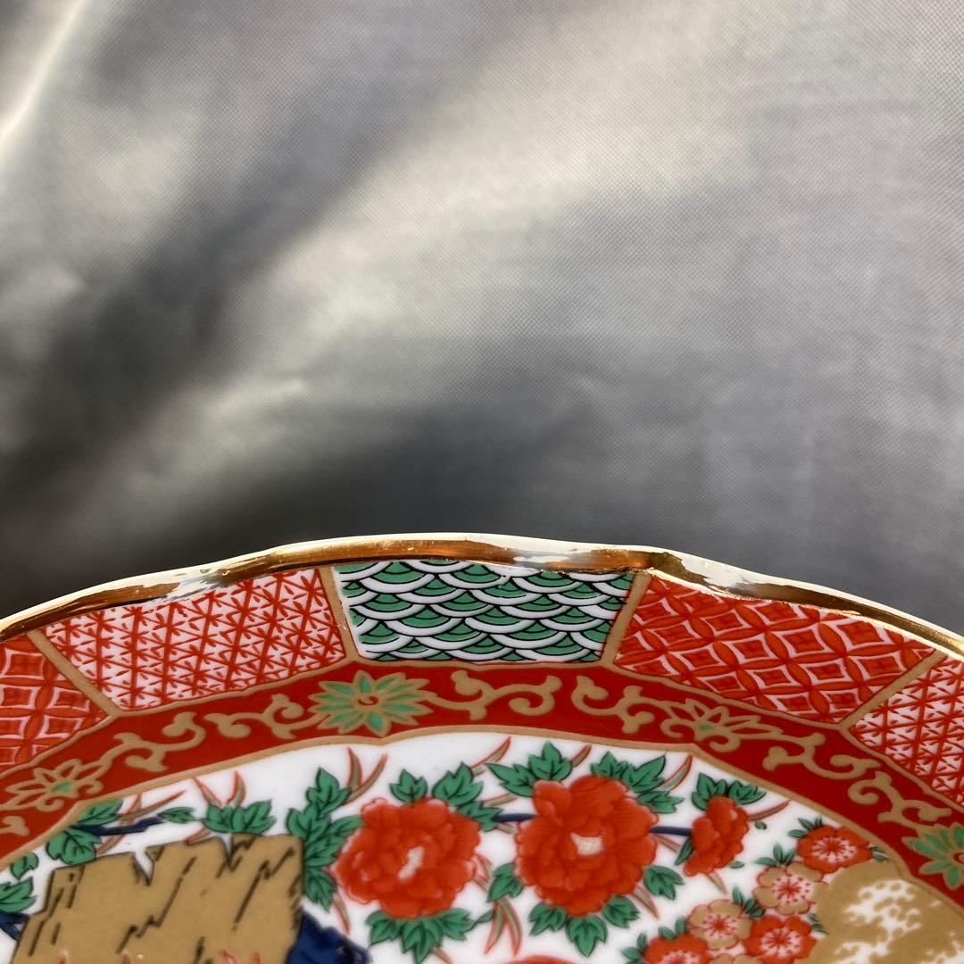 忙しくてごめんなさい　有田焼　陶扇　錦絵　銘々皿　孔雀　花鳥　輪花　吉祥紋