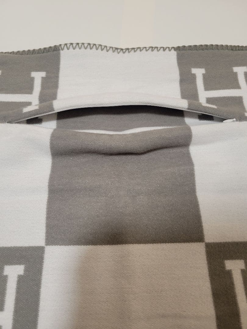 エルメス　クッションカバー　グレー　45×45　2枚セット