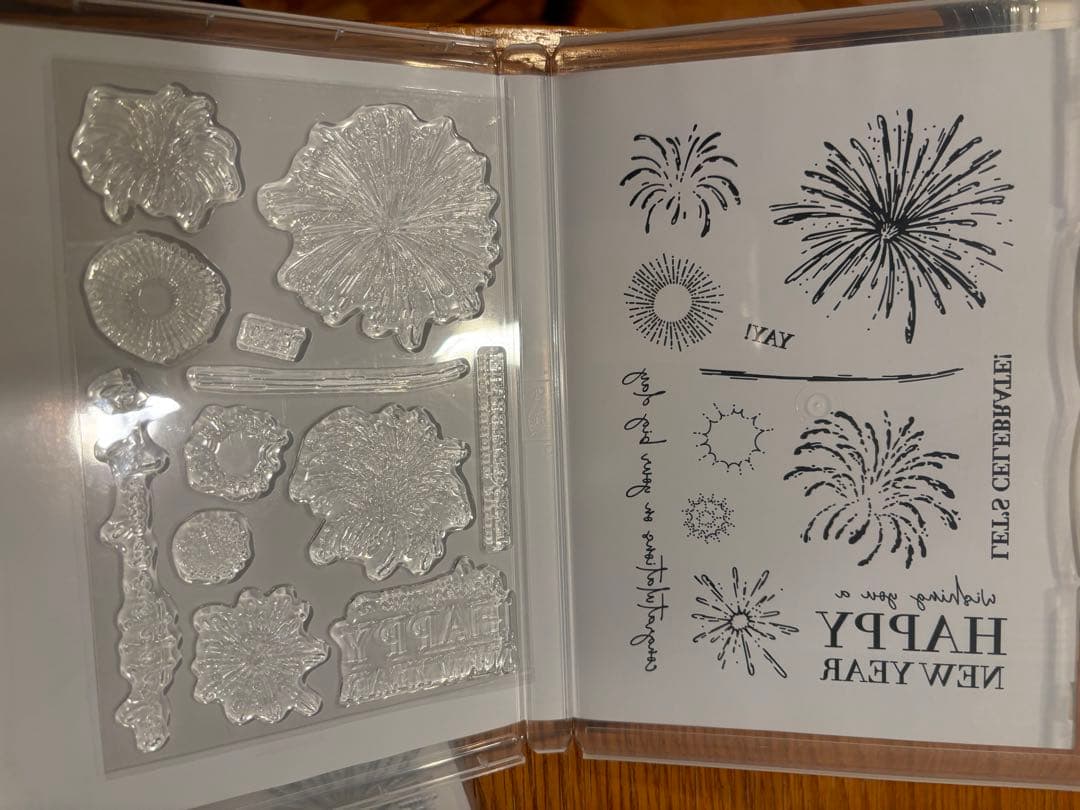 未使用　スタンピンアップ　花火のスタンプ&ダイセット