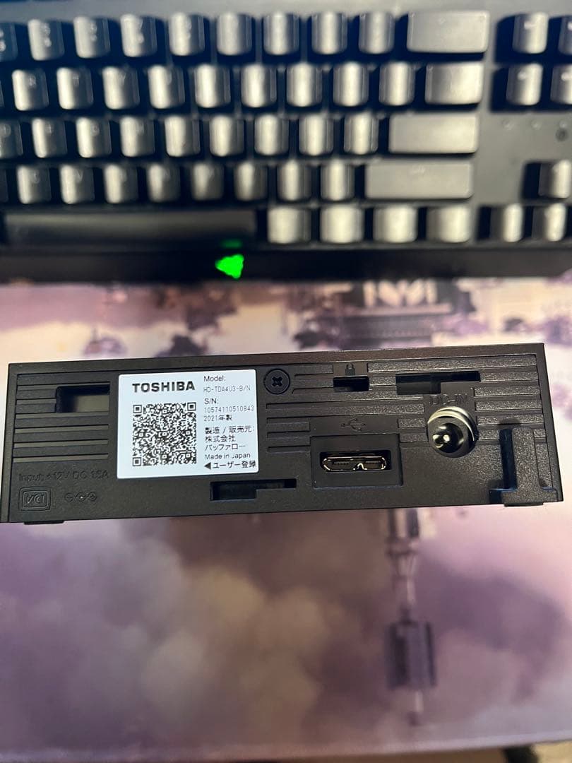 TOSHIBA 外付けハードディスク 4tb HD-TD4AU3-B/N