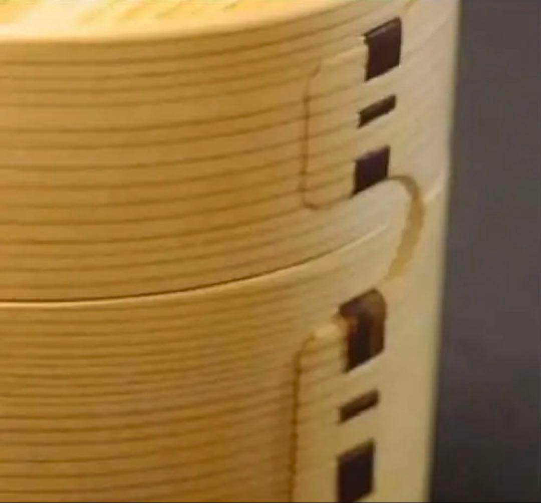 新品 大館曲げわっぱ 秋田杉弁当箱 二ツ重丸弁当