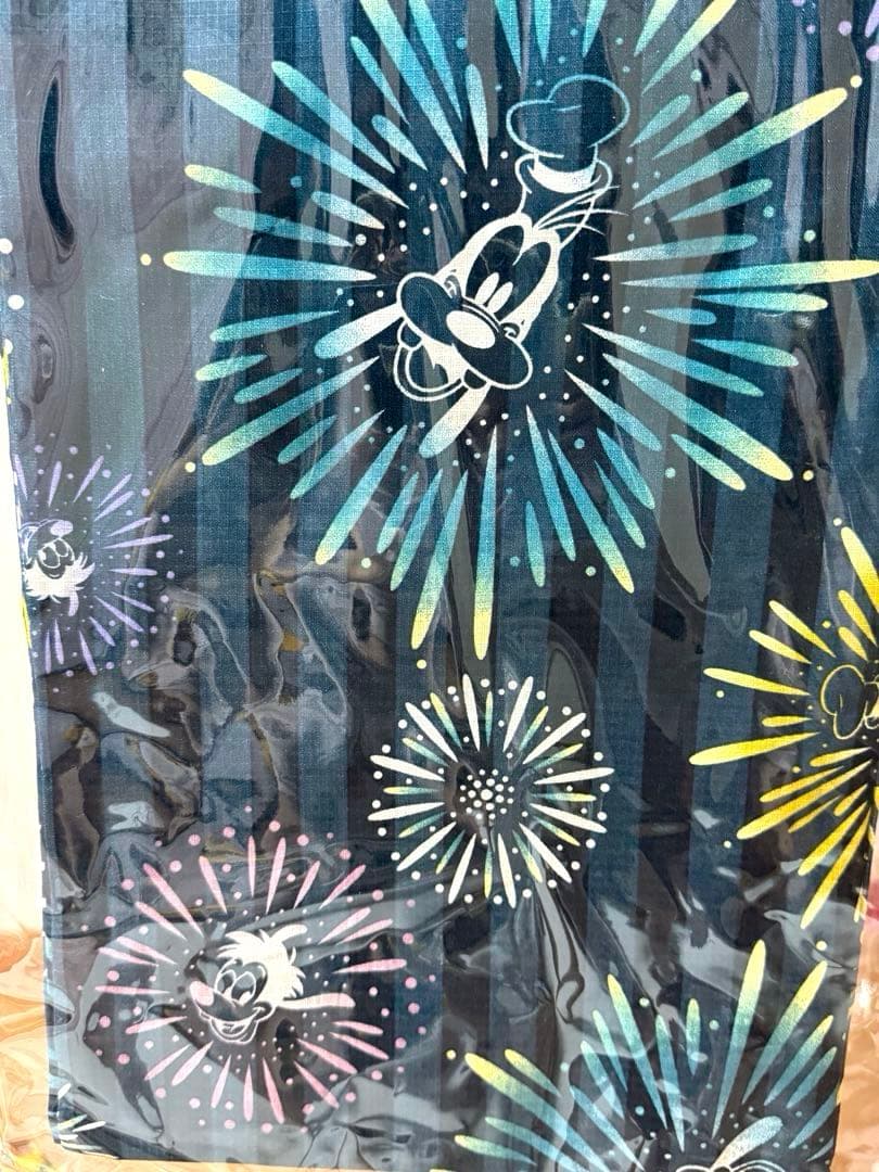 ディズニーストア グーフィー マックス 花火柄 浴衣・結び帯セット