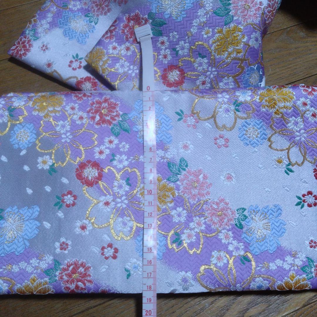 No.1未使用特大★上品銀紫グラデーション★作り帯