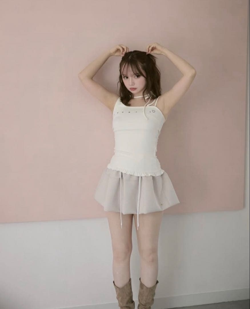 ANDMARY Claire set tops ivory アンドマリー　白