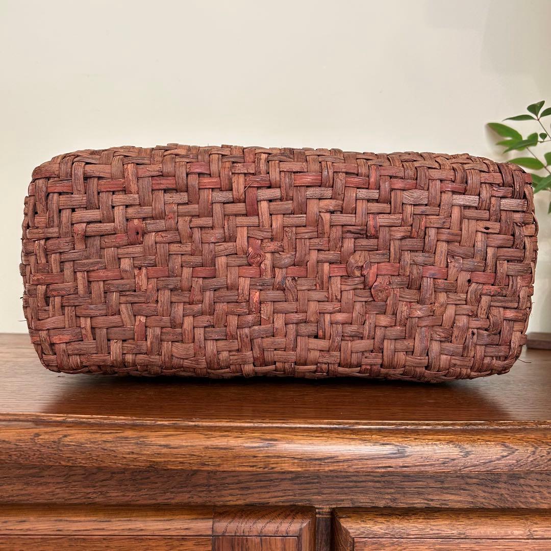 国産山葡萄のかごバッグ＊横長＊網代編み