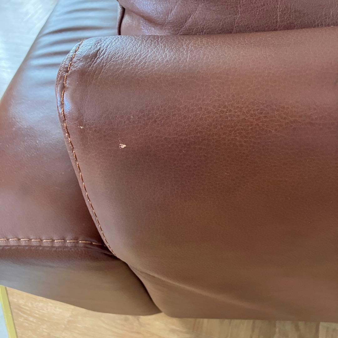 【送料込】unicoウニコ モルン レザーソファ3人掛け