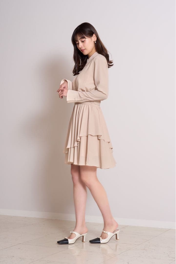 【美品】Her rip to ワンピース(ベージュピンク・M)