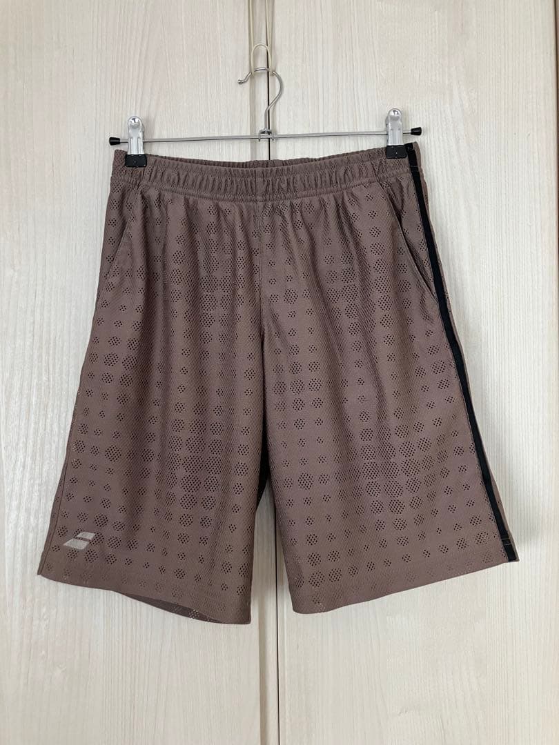 【超美品】BabolaTのテニスウェア（Tシャツ&パンツ）｜ベージュ×ブラウン