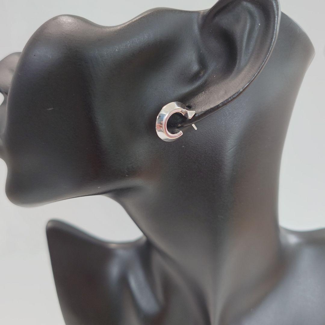 【美品】ティファニー K18WG T ワン フープ ピアス 片耳用 6625