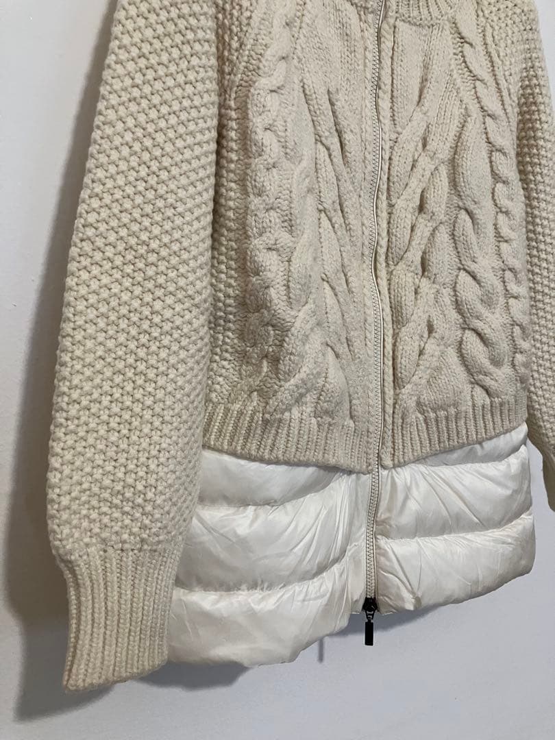 Moncler モンクレール　フードつきニットとダウンのコンビカーディガン