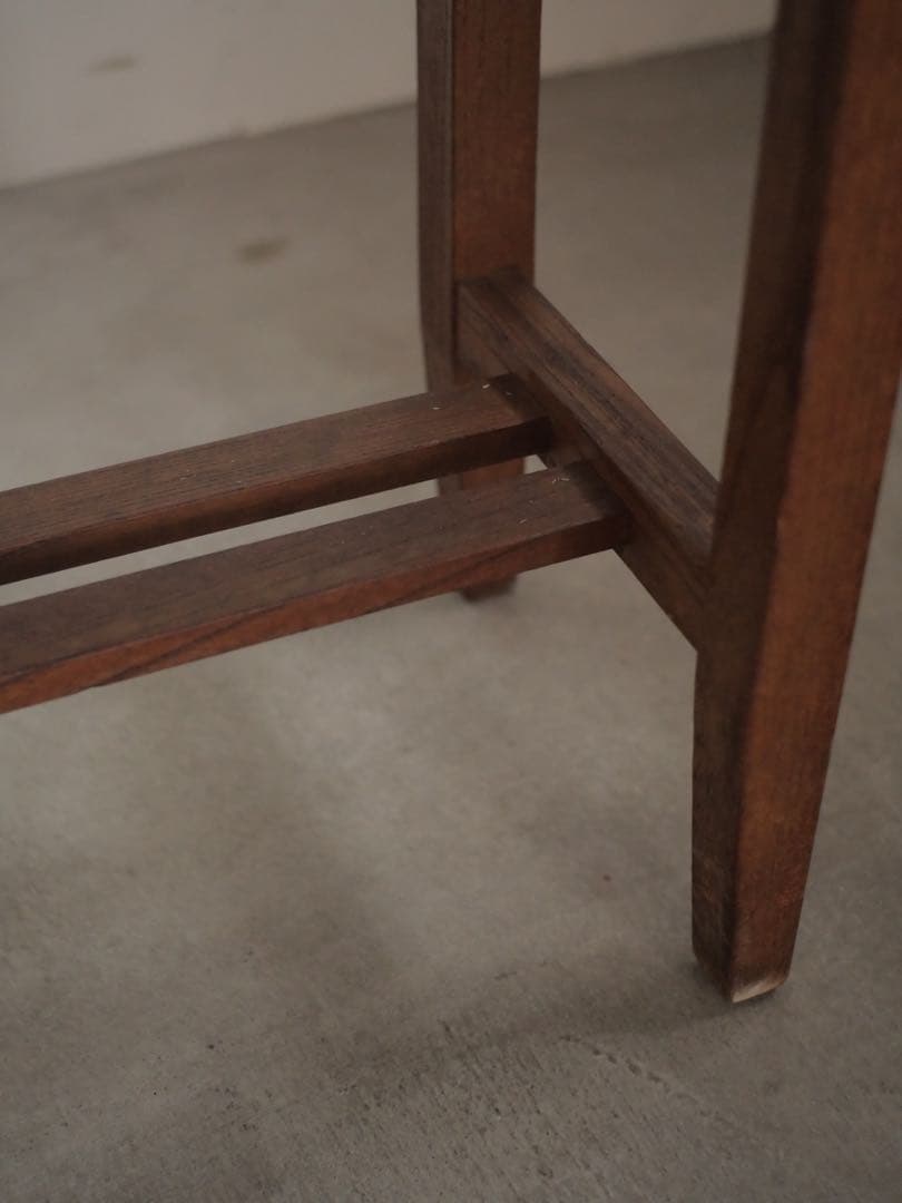 角スツール　張り替え済　スツール　椅子　古家具　古道具　アンティーク　昭和レトロ