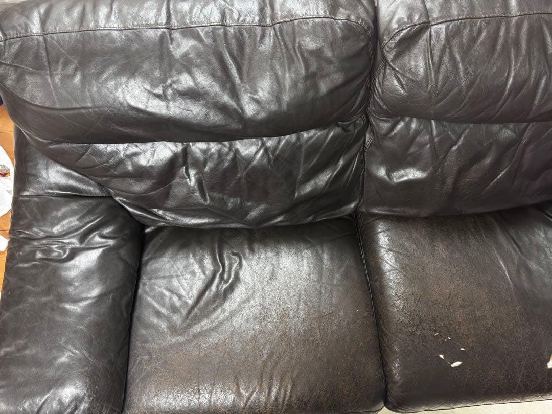 高級ソファ 本革 大塚家具 茶色 レザーワールド　3人サイズ