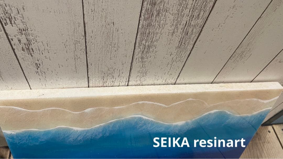 スポーツマン30×60海アート　オーシャンアート　レジンアート　アート　海