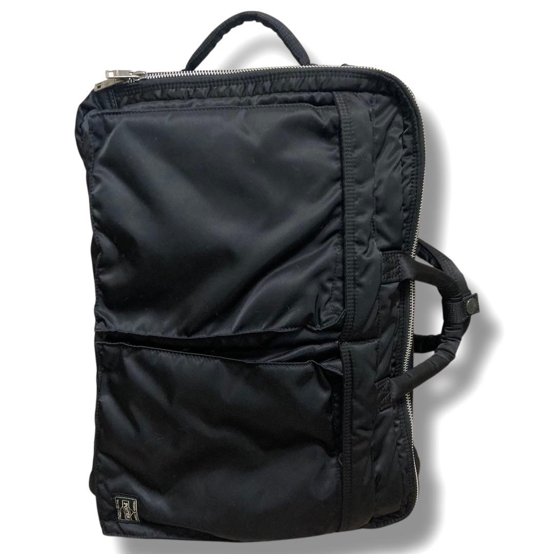 美品　新型　ポーター　ビジネスバッグ　3way　リュック　タンカー　2層　　黒