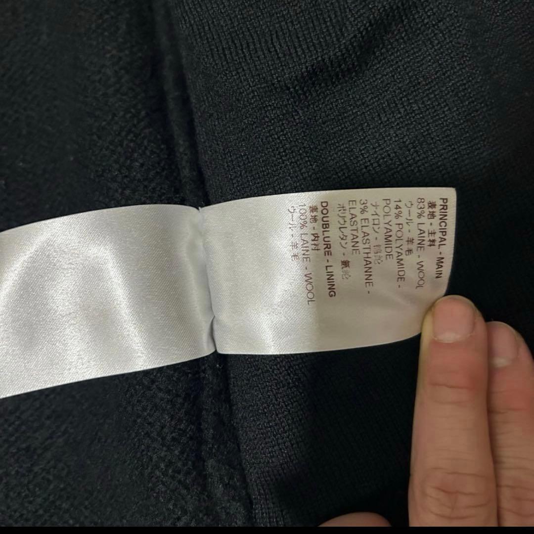 極美品 ルイヴィトン ドライバーズニット フルジップ ウールニット ブラック L