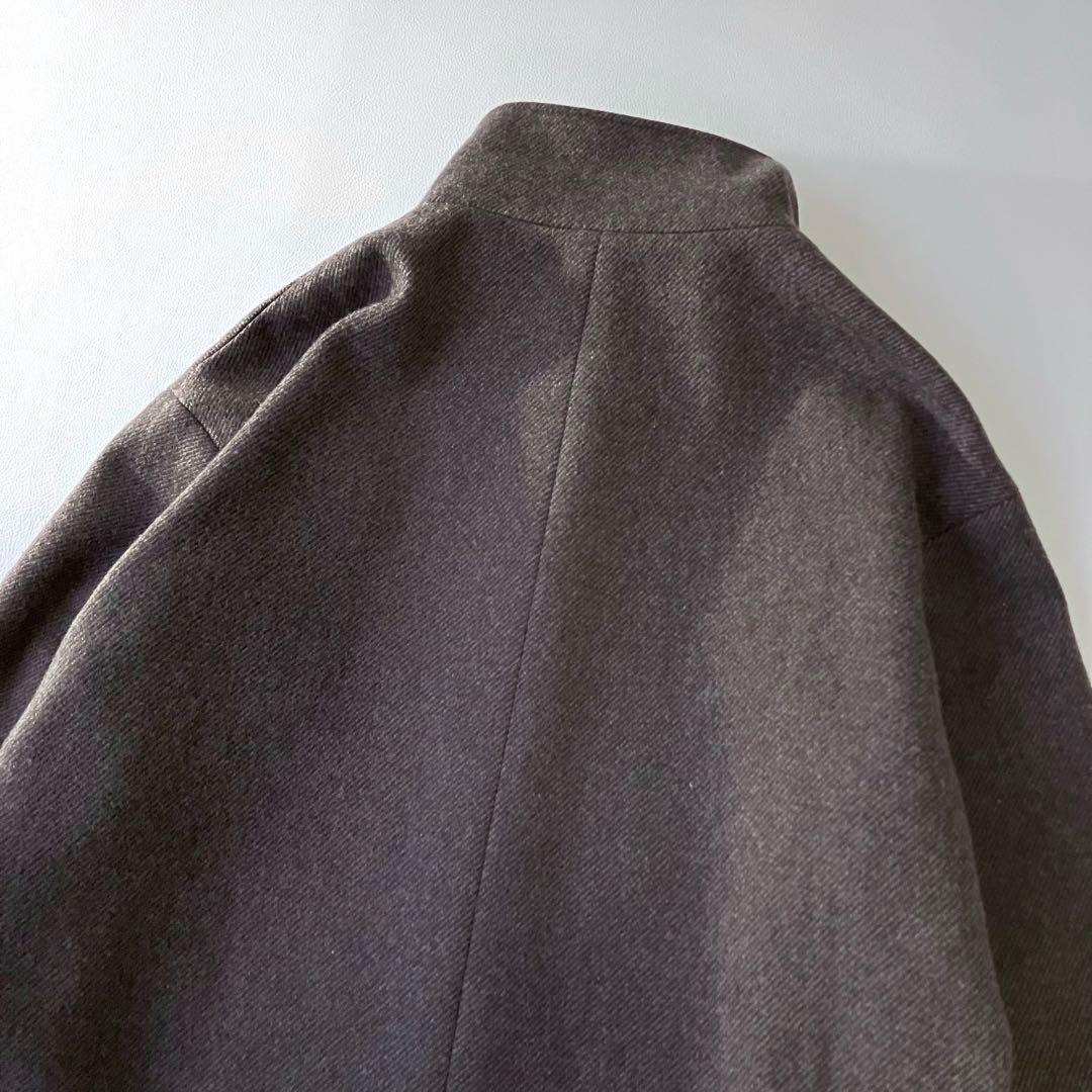 極美品 ユナイテッドアローズ スタンドカラーコート 定価4.6万円 ウール 茶色