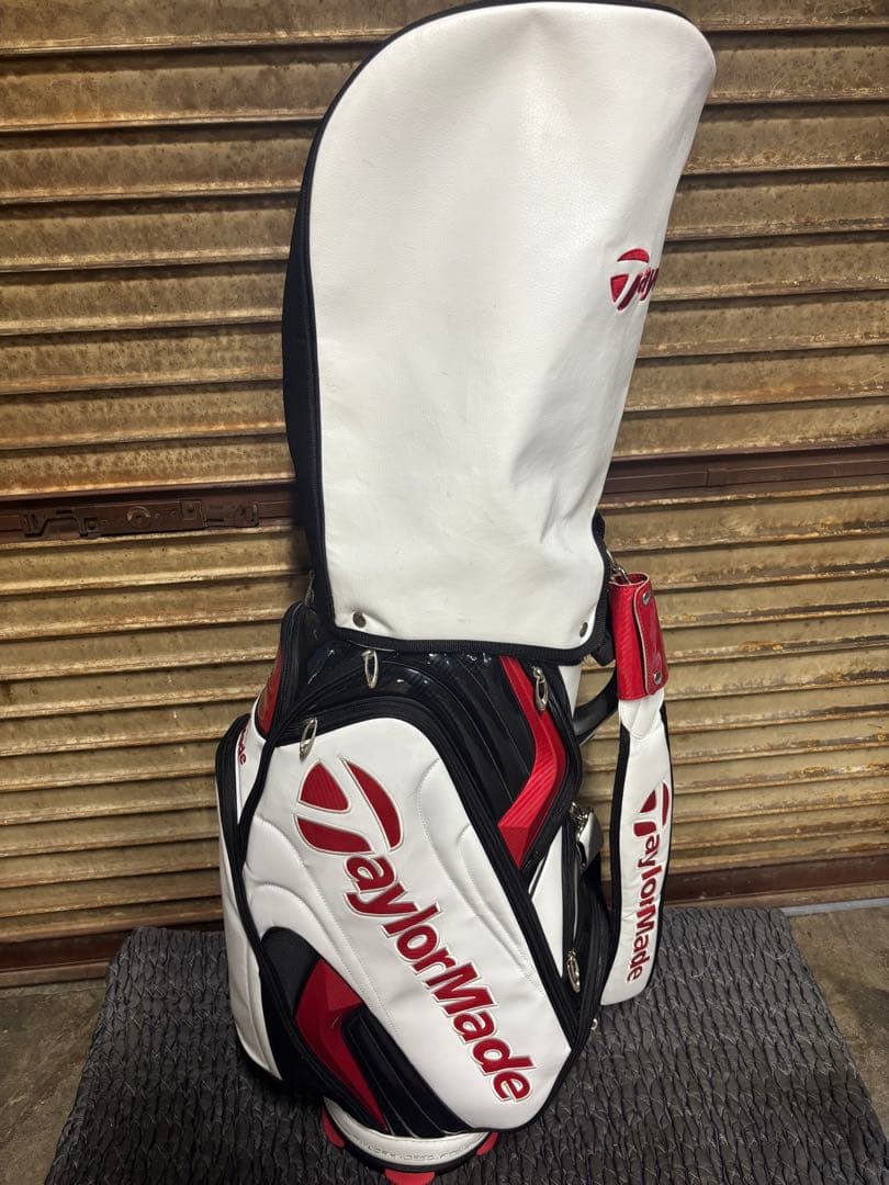 【送料込】テーラーメイド キャディバッグ ゴルフバッグ レッド ホワイト