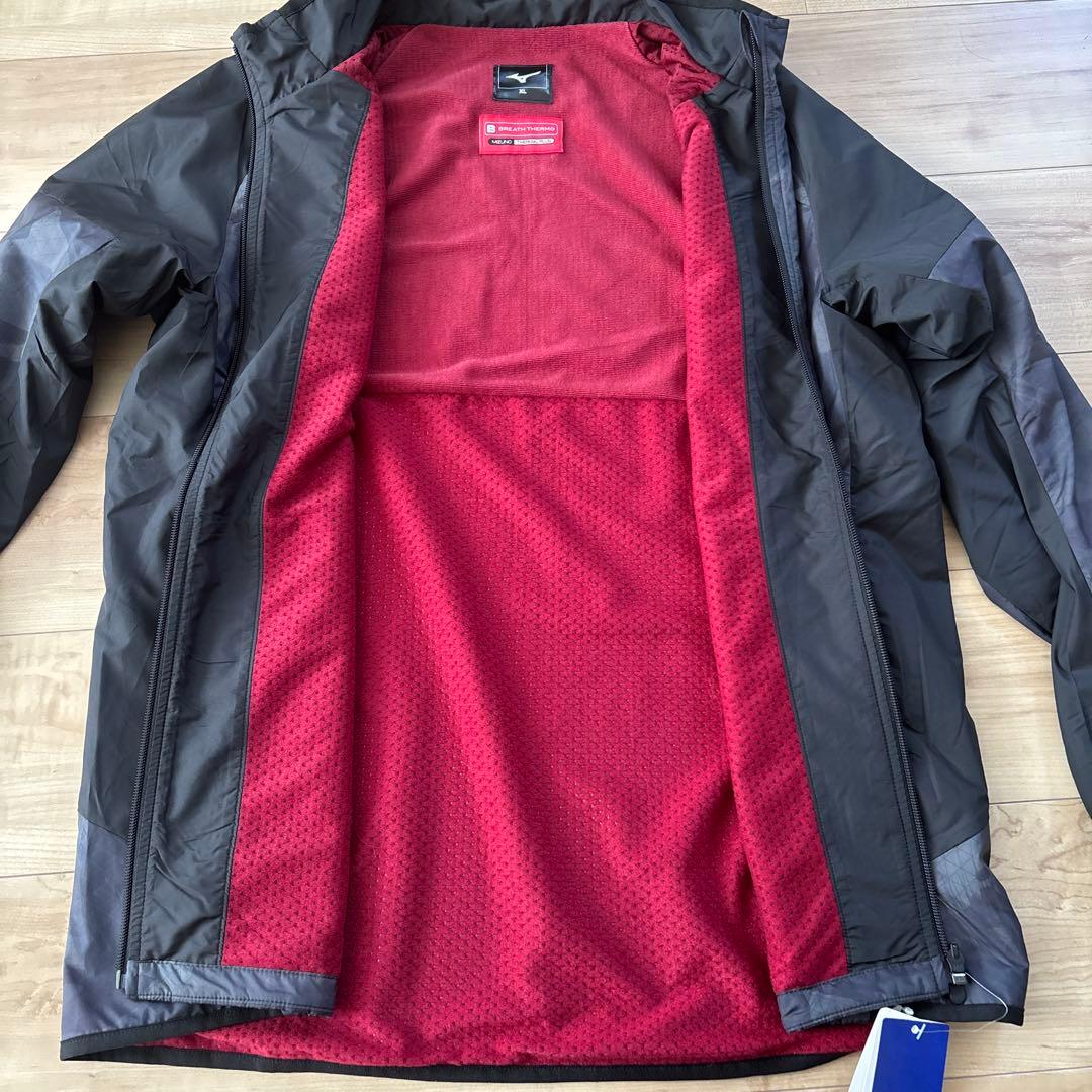 新品　ミズノ　メンズ　ブレスサーモ　軽量　あったか　ブラック　黒　スポーツ　M