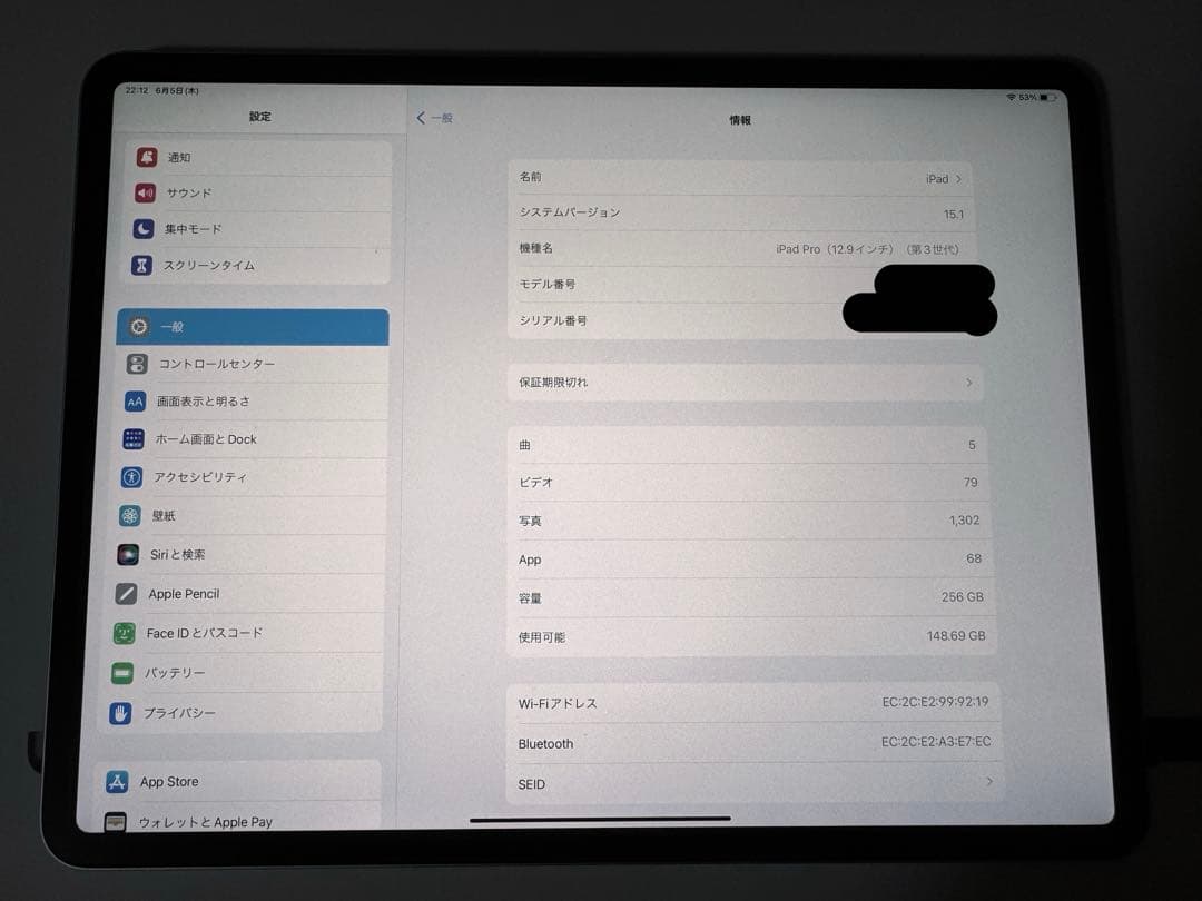 Apple iPad Pro 12.9インチ 256GB シルバー　ペンシル付き