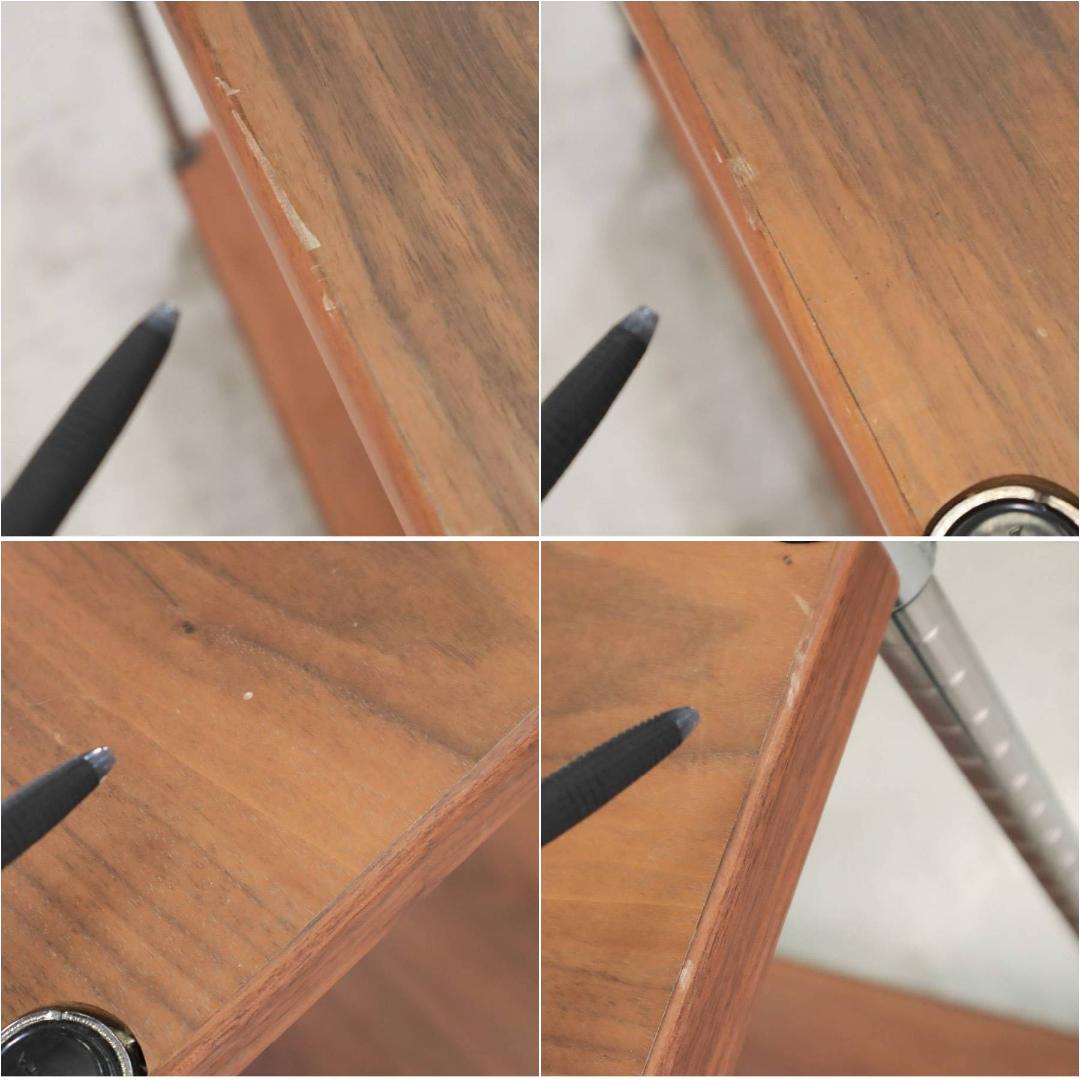  ERECTA ホームエレクター ウッドシェルフ ワゴン ウォールナット