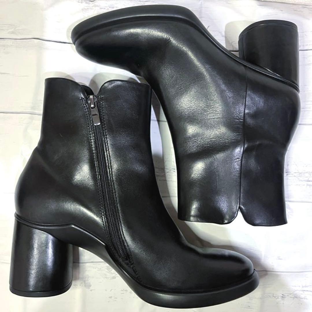 ECCOレザーミッドカットブーツ Sculpted Lx 55 ブラック レザー