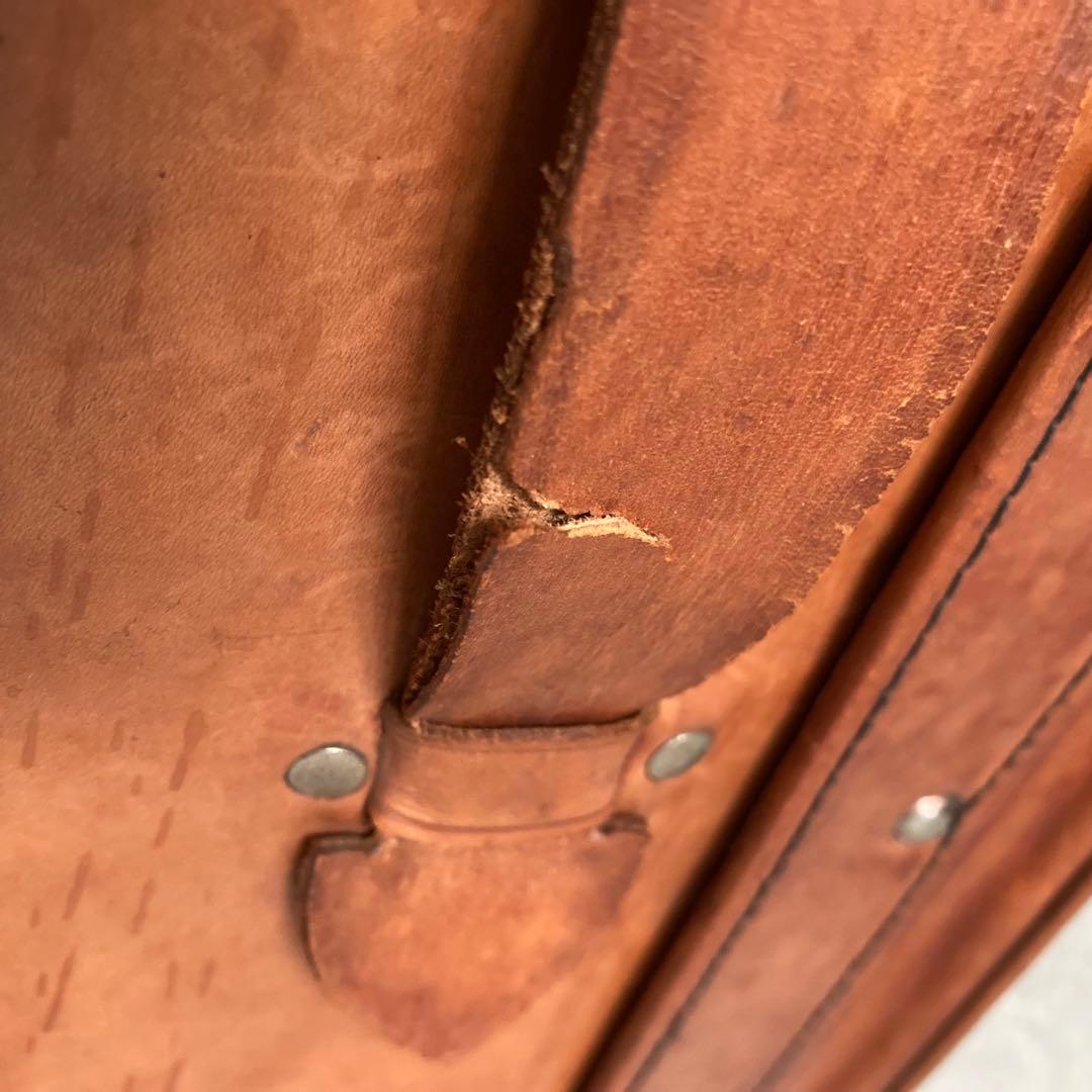 超特大 ヴィンテージ レザートランクケース トランクバッグ 80cm×44cm