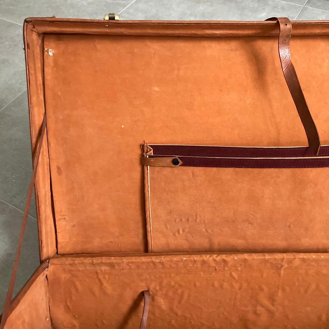 超特大 ヴィンテージ レザートランクケース トランクバッグ 80cm×44cm