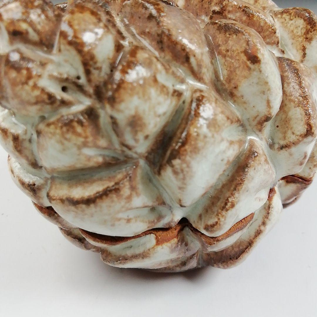 Ｔ８０４　香合　『萩松笠　香合』『納富鳥雲 作』　共箱　茶道具