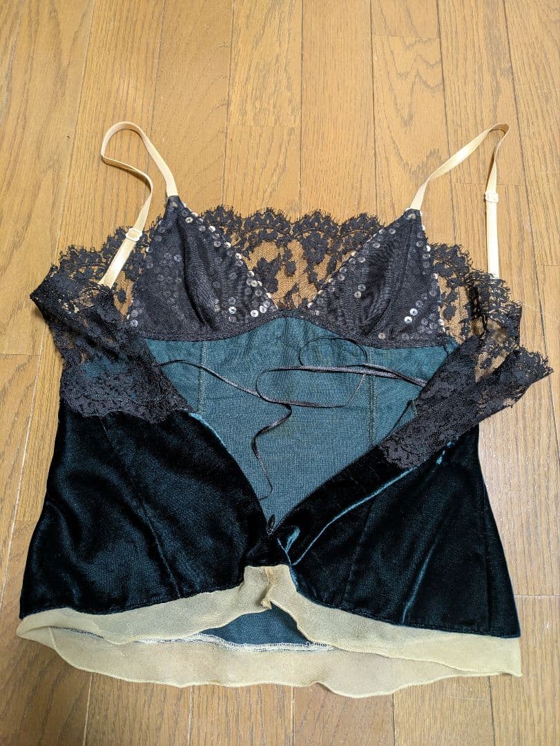 レアー！DOLCE＆GABBANA イタリア製　レーススパンコールキャミソール