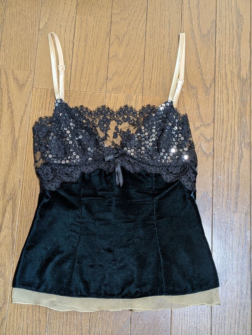 レアー！DOLCE＆GABBANA イタリア製　レーススパンコールキャミソール