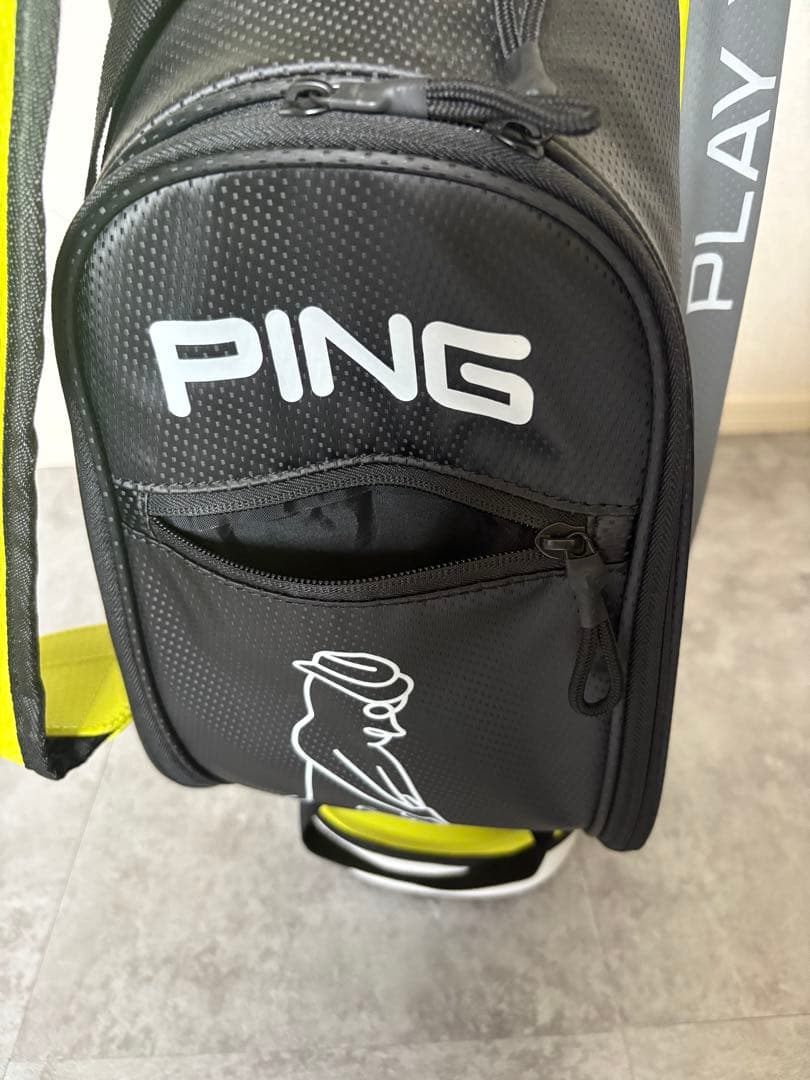 未使用品 PING キャディバッグ 24年モデル イエロー×ブラック