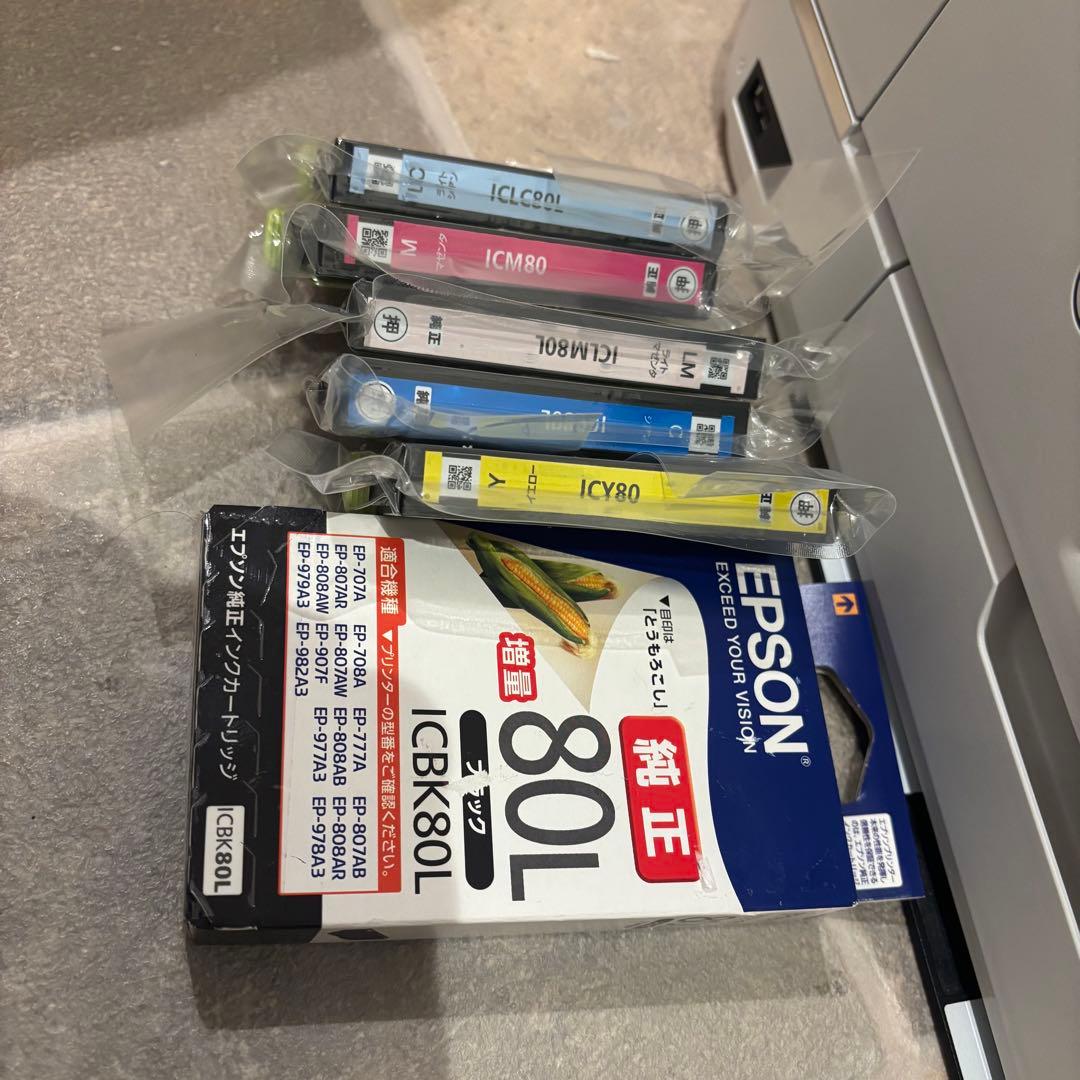 【美品】EPSON px m680f ICBK82インク６本セット