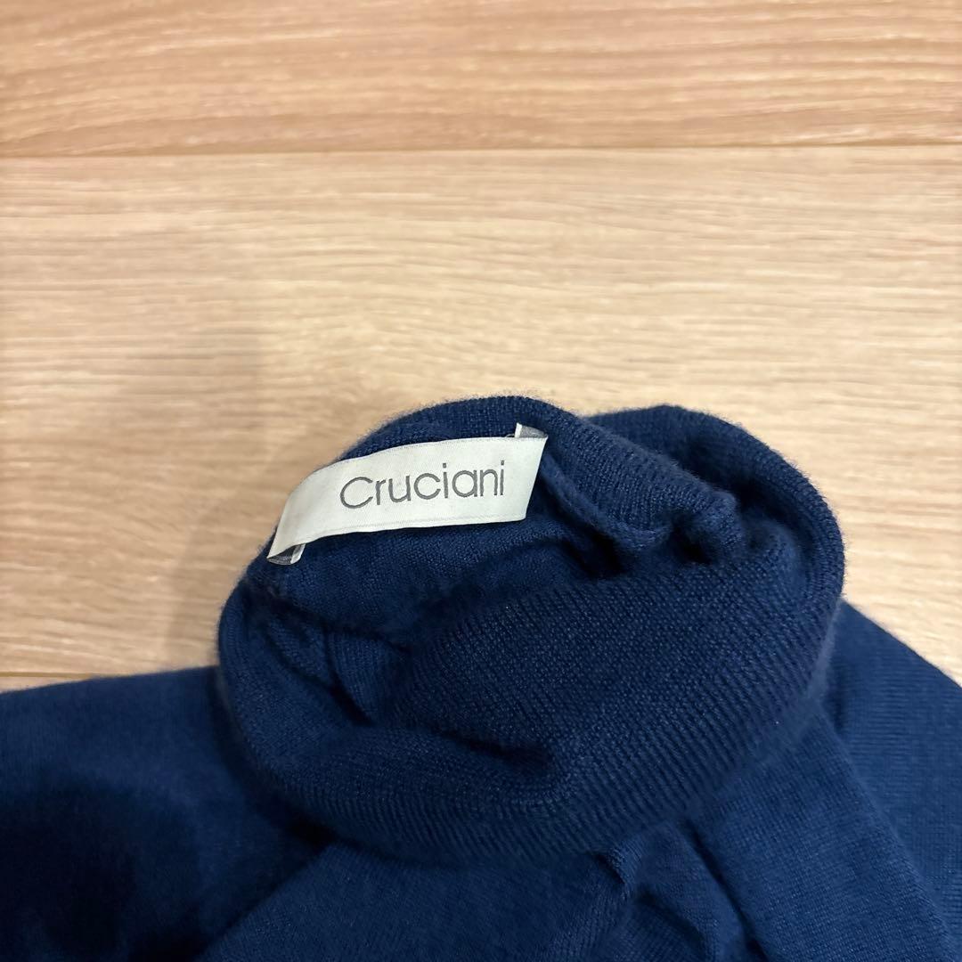 s*h様 Cruciani ネイビー タートルネック サイズ46カシミアシルクク