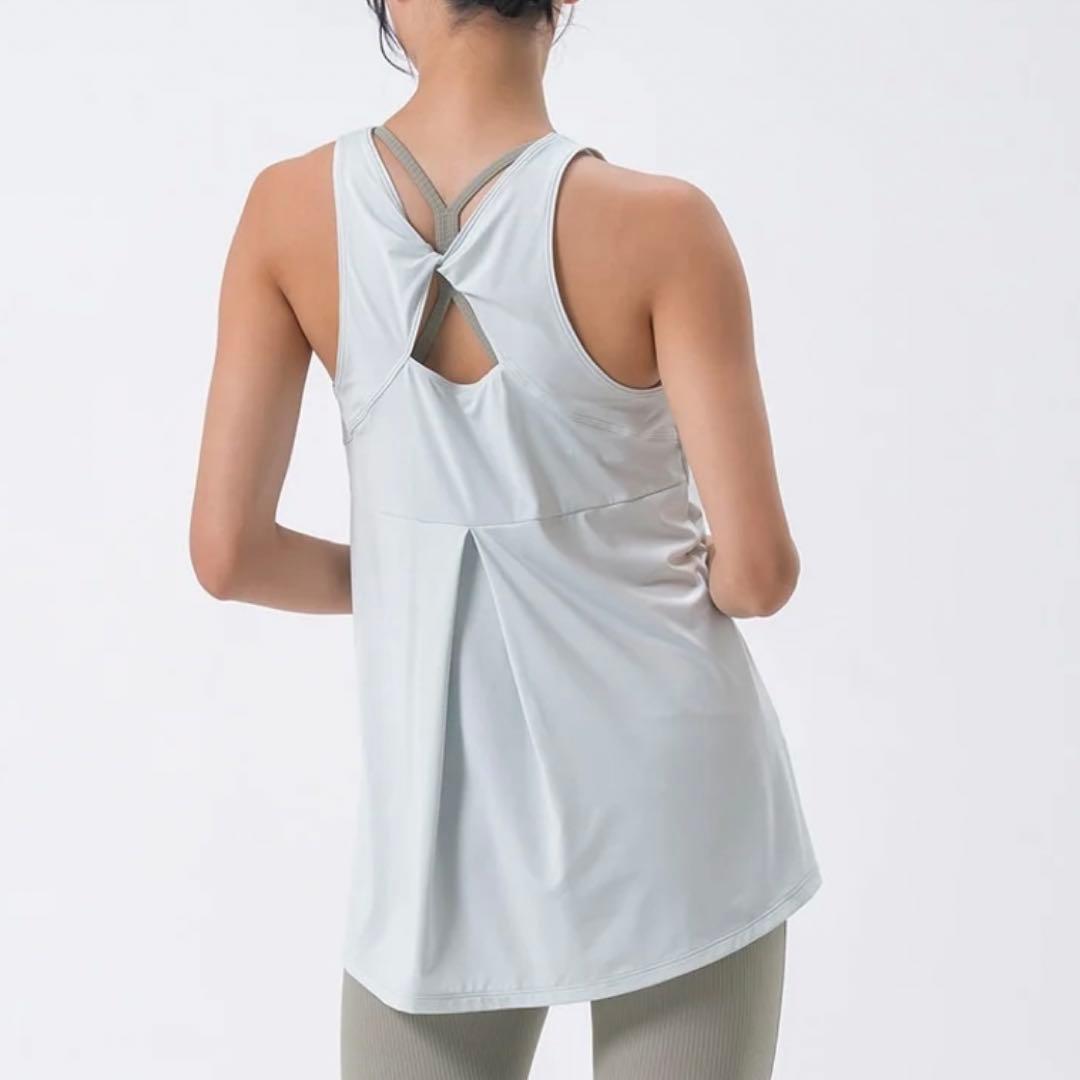 SUKALA スカラ　バックツイストセパレートタンクトップ　ペールミント　L