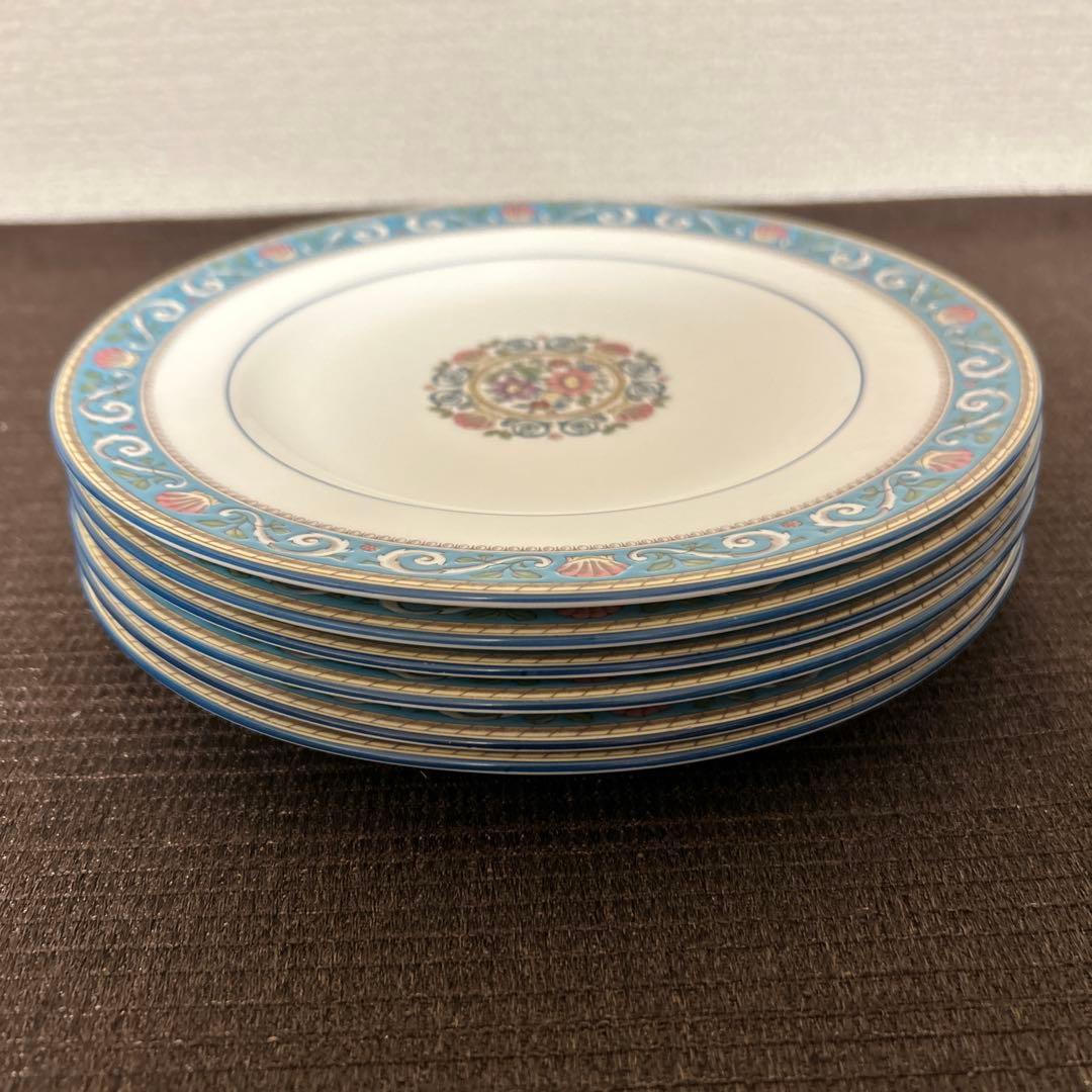 ウェッジウッド　ラニーミード　ターコイズ　デザートプレート　20.5cm