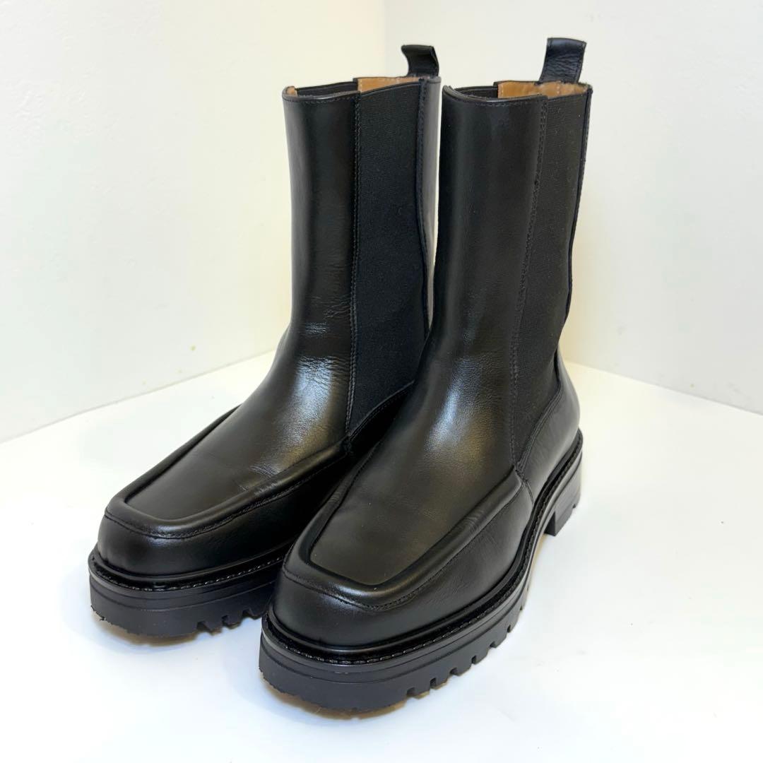 (美品)コルソローマノーヴェ 厚底 サイドゴアブーツ スクエアトゥ 23cm